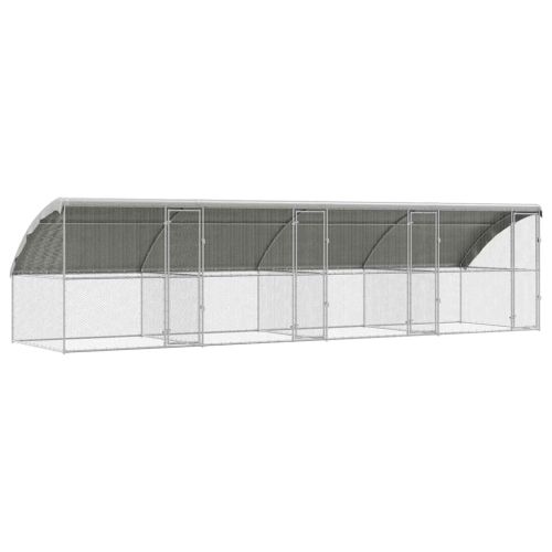 Клетка за пилета 4 pcs Сребрист 800 x 200 x 200 см