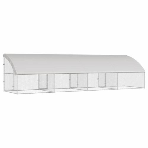 Клетка за пилета 4 pcs Сребрист 800 x 200 x 200 см