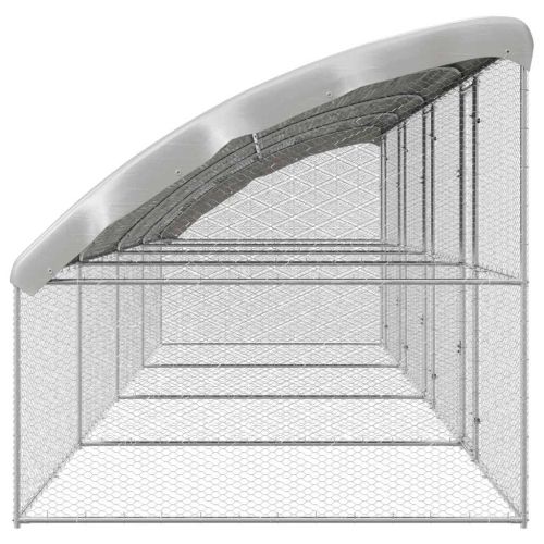 Клетка за пилета 4 pcs Сребрист 800 x 200 x 200 см