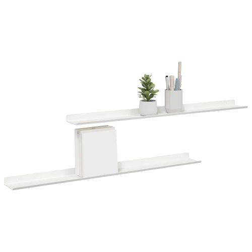 Плаващ рафт 2 pcs Бял 80 x 9 x 2,5 см Стомана