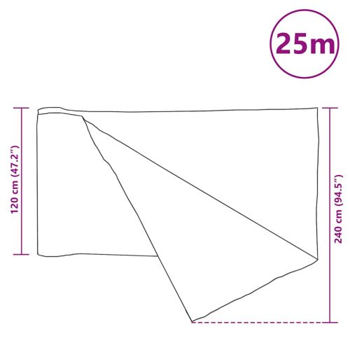Засенчваща мрежа черна 1,2x25 м HDPE 75 г/м²