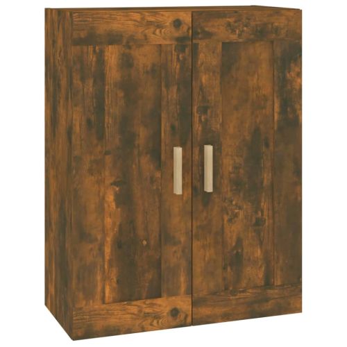 Стенен шкаф, опушен дъб, 69,5x32,5x90 см, инженерно дърво