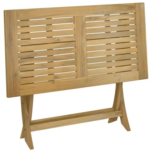 Сгъваема градинска маса 110x55x75 см масивна акация