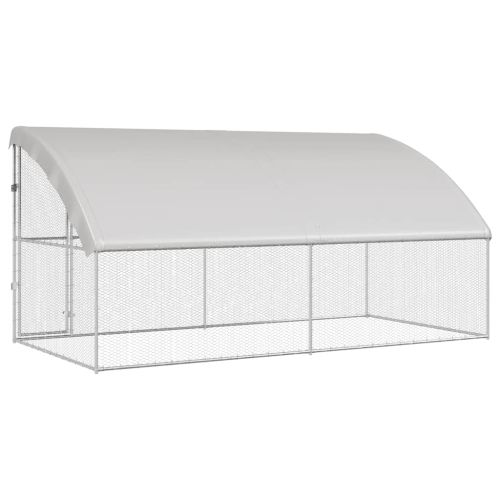 Клетка за пилета 2 pcs Сребрист 400 x 200 x 200 см