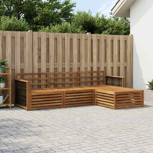 Комплект дивани за открито Натурално 249 x 162,5 x 73 см