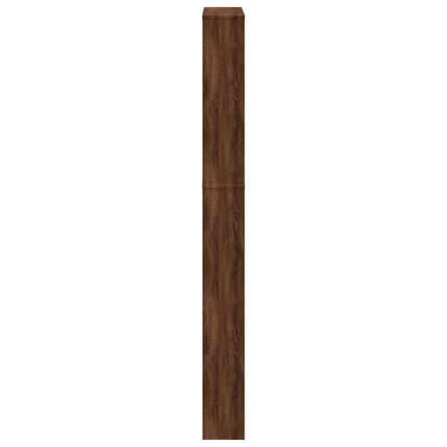 Шкаф за обувки с огледало, 5 нива, кафяв дъб, 63x17x169,5 см