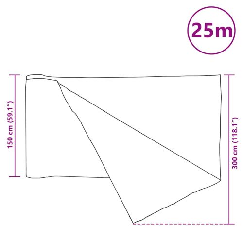 Засенчваща мрежа черна 1,5x25 м HDPE 75 г/м²