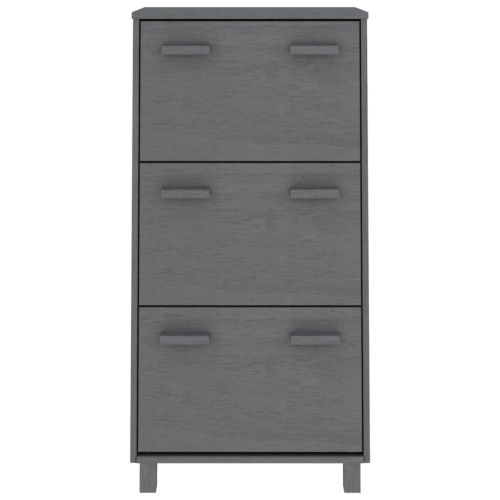 Шкаф за обувки HAMAR, тъмносив, 59,5x35x117 см, бор масив