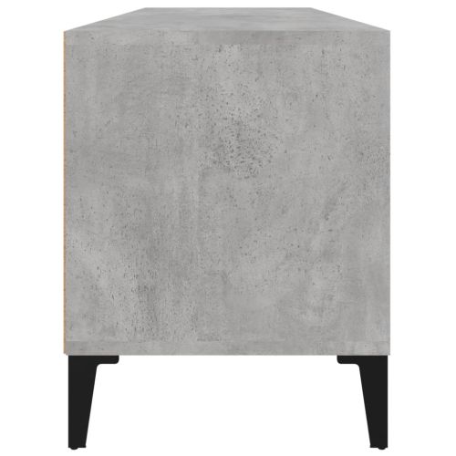 ТВ шкаф, бетонно сиво, 100x34,5x44,5 см, инженерно дърво
