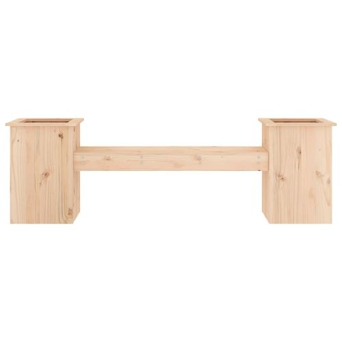 Пейка със саксии, 184,5x39,5x56,5 см, борово дърво масив