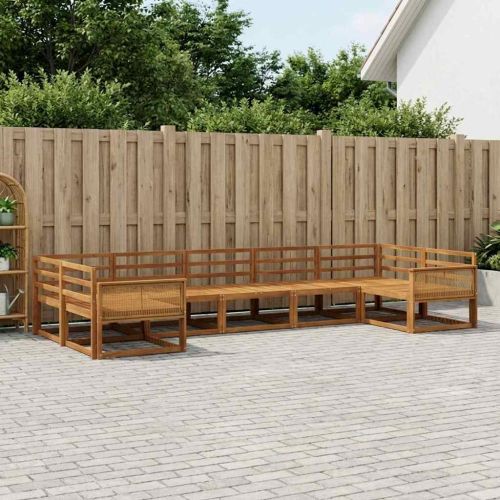 Комплект дивани за открито 7 pcs Натурално