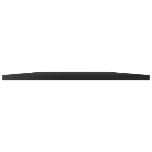Рафтове, 8 бр, черен гланц, 60x50x1,5 см, инженерно дърво