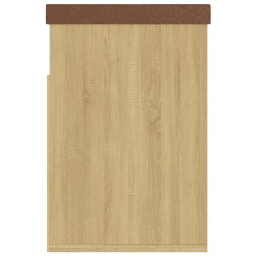 Пейка за обувки, дъб сонома, 80x30x47 см, инженерно дърво