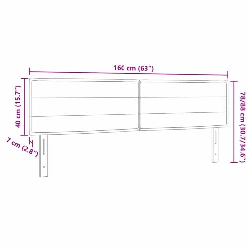 LED глава с LED ленти с таблото Таупе 160 cm текстил