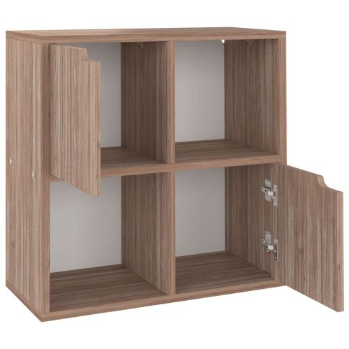 Рафтове за книги сив дъб сонома 60x27,5x59,5 см инженерно дърво