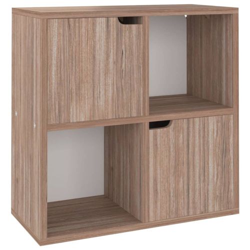 Рафтове за книги сив дъб сонома 60x27,5x59,5 см инженерно дърво
