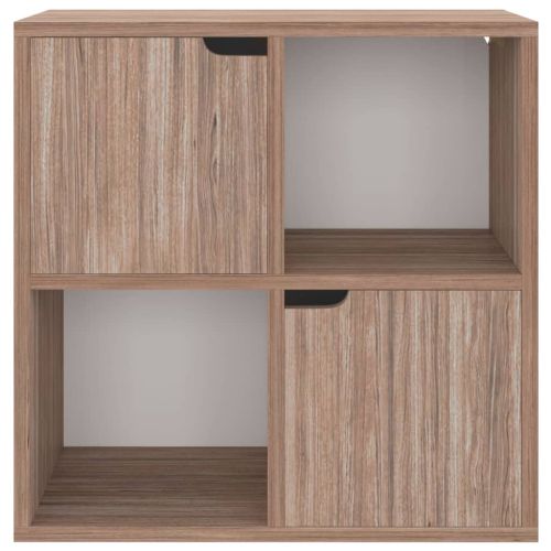 Рафтове за книги сив дъб сонома 60x27,5x59,5 см инженерно дърво