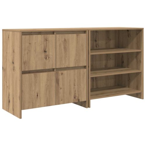 Служебен шкаф 2 pcs Дъб 70 x 41 x 75 см Инженерно дърво