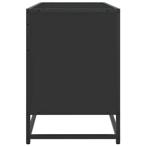 ТВ шкаф черен 150x35x41 cm Изработена дървесина и метал