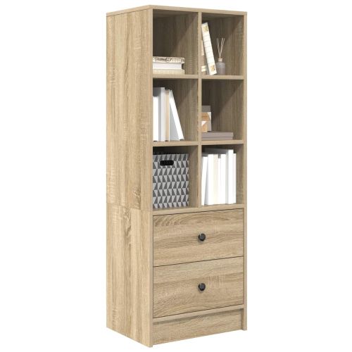 Висок шкаф с чекмедже Сонома дъб 45,5 x 34 x 127 см
