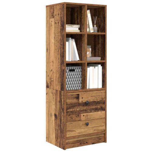 Висок шкаф с чекмедже Старо дърво 45,5 x 34 x 127 см
