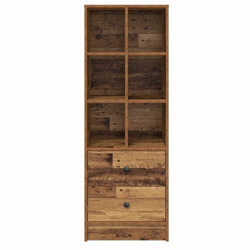 Висок шкаф с чекмедже Старо дърво 45,5 x 34 x 127 см