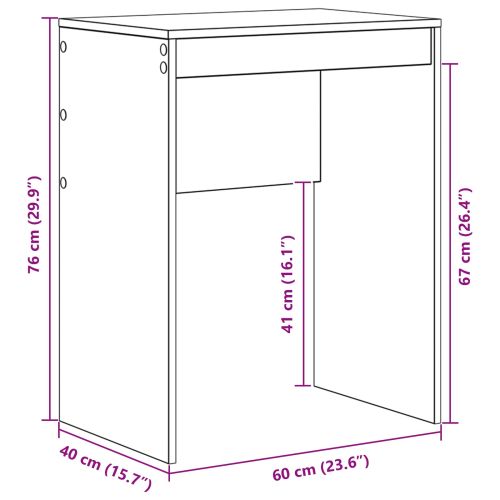 Бюро Бяло 60 x 40 x 76 см