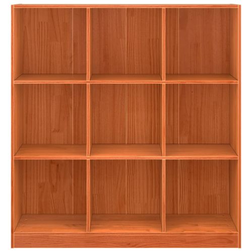 Шкаф за книги Кафяво с восъчно покритие 104 x 33 x 110 см