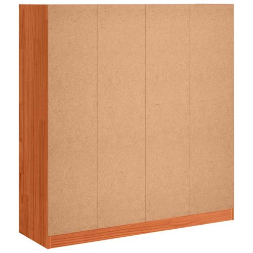 Шкаф за книги Кафяво с восъчно покритие 104 x 33 x 110 см