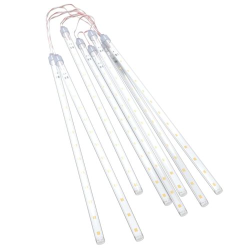 Светещи метеори 8 бр 30 см топло бяло 192 LED закрито/открито