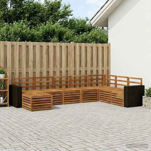 Комплект дивани за открито 8 pcs Натурално