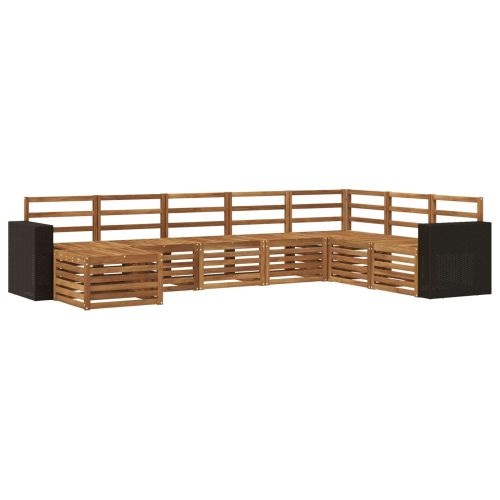 Комплект дивани за открито 8 pcs Натурално