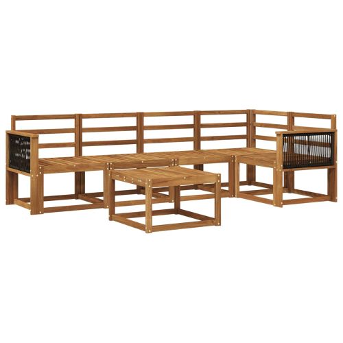 Комплект дивани за открито 6 pcs Натурално