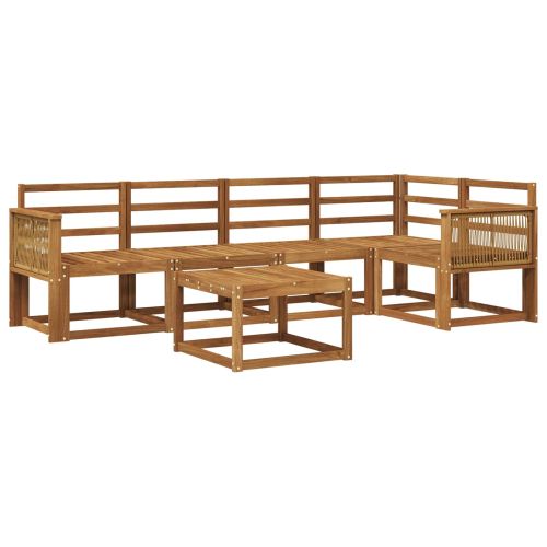Комплект дивани за открито 6 pcs Натурално