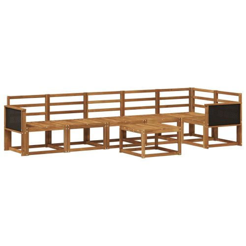 Комплект дивани за открито 7 pcs Натурално