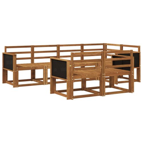 Комплект дивани за открито 7 pcs Натурално