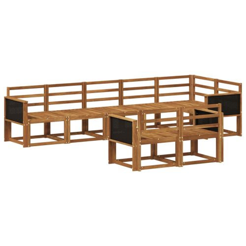 Комплект дивани за открито 8 pcs Натурално