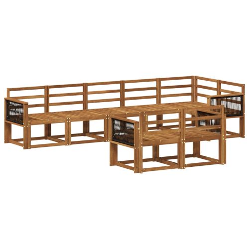 Комплект дивани за открито 8 pcs Натурално
