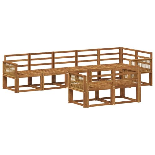 Комплект дивани за открито 8 pcs Натурално