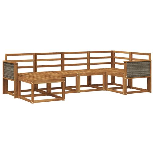 Комплект дивани за открито 6 pcs Натурално