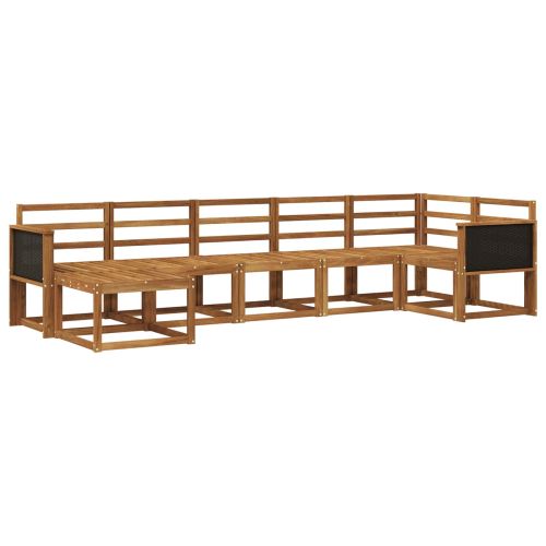 Комплект дивани за открито 7 pcs Натурално