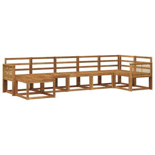Комплект дивани за открито 7 pcs Натурално