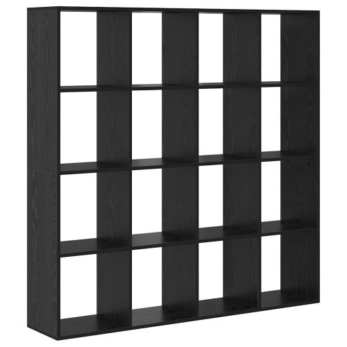 Шкаф за книги Черния дъб 137,5 x 29 x 137,5 см Инженерно дърво