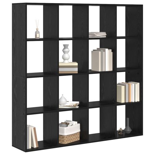 Шкаф за книги Черния дъб 137,5 x 29 x 137,5 см Инженерно дърво