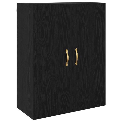Стенно шкафче 2 pcs Черния дъб 69,5 x 34 x 90 см