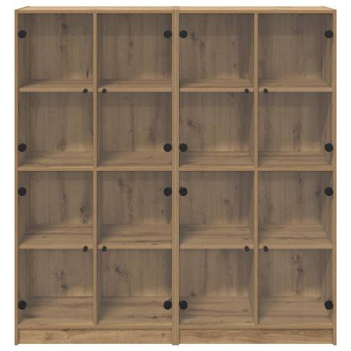 Висок шкаф 2 pcs Дъб 68 x 37 x 142 см Инженерно дърво