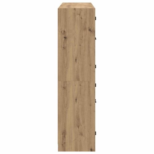 Висок шкаф 2 pcs Дъб 68 x 37 x 142 см Инженерно дърво