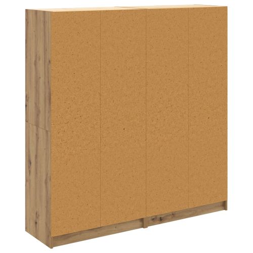 Висок шкаф 2 pcs Дъб 68 x 37 x 142 см Инженерно дърво
