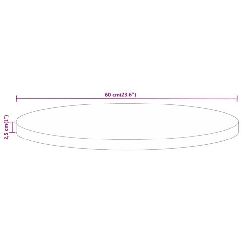 Плот за маса Ø 60x2,5 см кръгъл масивна регенерирана дървесина