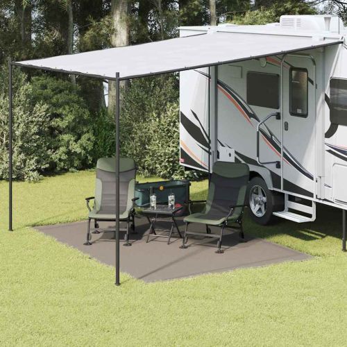 Килим за палатка Светлосиво 350 x 250 cm Полиетилен